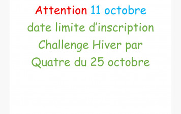 Dead Line inscription Ch H 4 du 25 octobre
