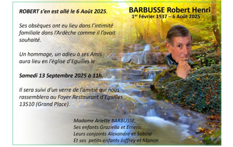 Hommage Robert BARBUSSE
